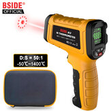 Termômetro de infravermelho BSIDE -50 ~ 1400C Profissional 50:1 Medidor de temperatura digital IR-LCD sem contato Termômetros a laser Pirômetro