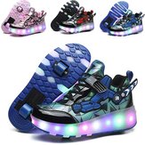 USB şarj edilebilir çıkarılabilir LED tekerlekli paten ayakkabısı spor ayakkabıları yeni 2'si 1 arada paten ayakkabısı.