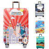 Honana Tourism Theme Elastic Luggage Cover Trolley Case Cover Warm Travel Suitcase Protector