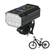 2000Lm Superjasny przedni reflektor rowerowy z 10 żarówkami, wodoszczelny IP66, różne tryby oświetlenia, szybkie ładowanie typu C, latarnia rowerowa z aluminium