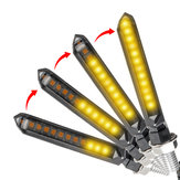 Luz intermitente de señal de giro LED flujo amarillo/rojo para motocicleta, luces secuenciales universales