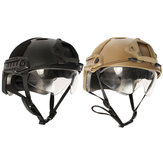 Taktisk Airsoft Paintball SWAT Krigsspillbeskyttende Rask Hjelm med Goggle