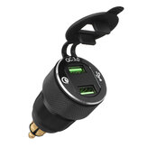 Adattatore presa caricabatterie USB doppio QC3.0 36W 5V3.1A / 9V2A / 12V1.5A per motocicletta BMW