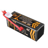 Batterie LiPo ZOP Power 14,8V 5000mAh 45C 4S avec prise T pour voiture RC