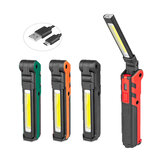 COB Front+Side LED 270° Rotatie USB Oplaadbaar Werklicht Magneetstaart Opvouwbare Zaklamp