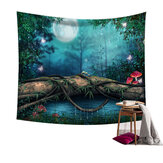 Fairy Forest Hanging Wall Tapestry Bohemian Hippie Throw Bedspread Home Decorations