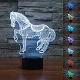 3D馬LEDランプ7色の変化のタッチセンサーナイトライトクリスマスギフトパーティーの装飾