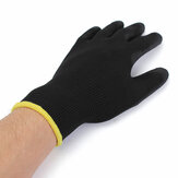 12 paia di guanti da lavoro di sicurezza in PU nero proteggono il rivestimento del palmo Guanti Opzione S/M/L
