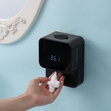 Xiaowei X6 Automatyczny dozownik mydła z czujnikiem LED Cyfrowy pomiar temperatury Pieniący żel alkoholowy Dozownik mydła naścienny