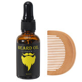 Beard Growth Essenti Olio Conditioner 100% Pure Natural Organic per Barbe pettinati Styles con pettine per baffi