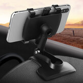 Sunisun univerzális 360 ° -ban forgatható autó műszerfal napellenző visszapillantó tükör mobiltelefon tartó állvány 3-7 hüvelykes eszközökhöz