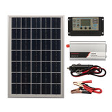 12V/24V DIY Solární Systém Komplet LCD Solární Regulátor Nabíjení 18V 20W Solární Panel 1000W Solární Měnič Solární Generační Sada
