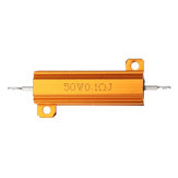 10pcs RX24 50W 0.1R 0.1RJ Metal Caso de Alumínio de Alta Potência Dourado Carcaça de Metal Dissipador de Resistência resistor