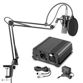 Kit de microfone condensador GAM-800 Green Audio para Karaoke Living Recoarding com alimentação fantasma
