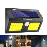 100 Luce Solare a Parete con Sensore di Movimento PIR per Giardino, Sicurezza Esterna, Cortile