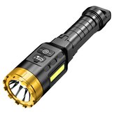 BIKIGHT 885 LED+COB 500m Long Range Strong ABS Housing Flashlight With COB Side Light Type-C USB Rechargeable Portable LED Torch Lamp Powerful Spotlight