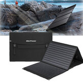 Panneaux solaires AlterPower 100W étanches pliables, plaque solaire en silicium monocristallin, Power Bank chargeur solaire avec 2 ports USB+DC pour le camping et les voyages