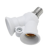 AC100-230V One E14 to Two E14 Bulb Adaptor Holder Splitter Converter Converter Socket for Halgon Light