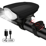 Vorder- und Rücklicht für Fahrrad mit Horn, MTB-Fahrrad-Taschenlampe, Signal-Lampe, Fahrradzubehör