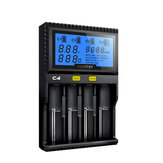 Miboxer C4 LCD Display Snelle Intelligente Li-ion/IMR/INR Batterijlader 4 Sleuven Amerikaanse stekker