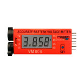 VM006 1-6S LiPo Voltmètre de Batterie Précis Affichage LCD à Cristaux Liquides