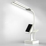 2500mAh Dwugłowicowa lampa biurkowa LED bezcieniowe światło do czytania ochrona oczu dotykowy panel sterowania obrotowa ładowana lampa stołowa
