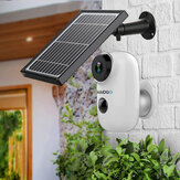 Conjunto de cámara y panel solar GUUDGO A3 1080P cámara de seguridad inalámbrica con batería recargable y resistente al agua