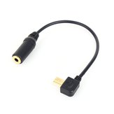 أسود اللون صغير USB إلى 3.5 مللي متر ميكروفون محول سلك نقل كابل لـ Gopro Hero 3 3 Plus 4
