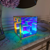مصباح طاولة NOXU Musu Cube LED Color صندوق مكعب أكريليك Color Table لغرفة النوم وغرفة المعيشة