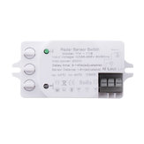 Interrupteur de lumière à capteur de micro-ondes réglable de 200 W pour les lampes fluorescentes de panneau, AC85-265V