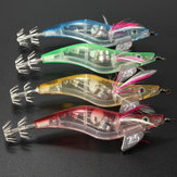 Leurre de pêche crevette multicolore 10cm 18g avec crochet clignotant à LED, petit jig de calmar pour la pêche.