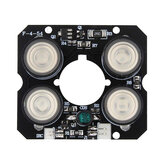 3 τεμάχια πίνακας LED IR για κάμερα CCTV 4 * Πλακέτα LED IR Σποτ φως υπέρυθρης φωτεινότητας Νυκτερινή όραση 850nm DC12V