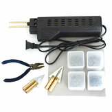 Kit de reparo de pistolas de soldador de plástico para carro com grampeador a quente + 200 grampos 110V US plugue