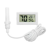 Thermomètre hygromètre numérique à écran LCD miniature 3 pièces pour réfrigérateur congélateur, mesure de la température et de l'humidité, œuf blanc inc