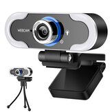 Webcam Xiaovv AutoFocus 2K USB Plug and Play con angolo di 90 ° e microfono stereo per lo streaming in diretta, le lezioni online e le conferenze compatibili con Windows OS Linux Chrome OS Ubuntu