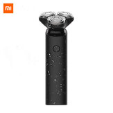 Xiaomi Mijia S1 elétrico Navalha IPX7 impermeável molhado seco máquina de barbear 3 lâminas aparador barbeador usb recarregável para presente masculino portátil em viagens