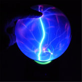 Lámpara de plasma musical esférica de 5 pulgadas con luz azul, decoración hogareña novedosa