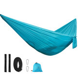 raagbare nylon hangmat lichtgewicht voor outdoor kamperen, tuin of hangstoel, maximale belasting 200 kg.
