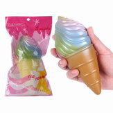 2PCS Vlampo Squishy Rainbow Ice Cream Cone Licensed Slow Rising Original Packaging Collection Gift Decor Toy