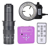 Câmara de microscópio de vídeo digital eletrônico industrial HDMI USB FHD 51MP com lente C Mount de 180X para soldagem de PCB em telefones.