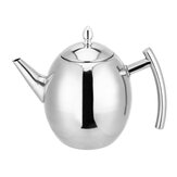 1.5L Capacity Stainless Steel Teapot Coffee Pot Kettle With Tea Leaf Filter