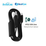 Broadlink HTS2 USB كابل درجة الحرارة والرطوبة المستشعر ذكي خط ربط مع RM4 Pro للمنزل ذكي
