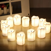 12 шт. Светодиодные свечи-чайки, свечи с эффектом пламени на батарейках для свадьбы и Рождества