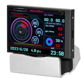 Мониторинг компьютера с IPS-экраном черного цвета, диагональю 3,5 дюйма, подключением Type-C USB, CPU GPU RAM HDD и бесплатным AIDA64 Mini Monitor.