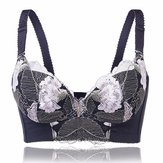 Lace Plunge Elegant Jacquard Embroidery Breathable Thin Bra