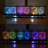 Geekcreit® ترقية كلمة عريضة صنع بنفسك Imitate Glow Clock Kit Full Color RGB قميص Glow الموسيقى الطيفية كيت DS3231