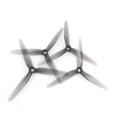 2 pares de hélices HQProp 5.1x2.5x3 5125 de 3 lâminas, cor cinza, em poli carbonato com furo de 5 mm para corridas de drones RC FPV