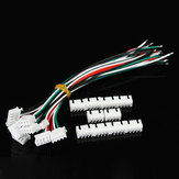 Conector de placa de fios de 4 pinos XH Pitch 2,54 mm de cabeçote único, 10 peças, com 4 vias, 15 cm 24AWG com soquete
