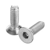 Suleve™ M3SH7 50Pcs M3 Stainless Steel Hex Socket Flat Head Countersunk Screws Bolts 4-12mm Length