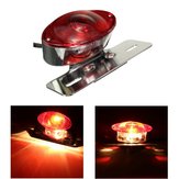 5W задний светодиодный тормозной задний фонарь для мотоцикла с красным объективом и хромированным номерным знаком